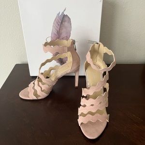 Jessica Simpson Blush Pink Microsuede Heels NWT